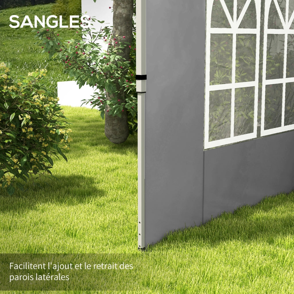 Pannelli Laterali per Tonnelle 3x3 m ¨C Zephmum ¨C Grigio Chiaro 295x195 cm