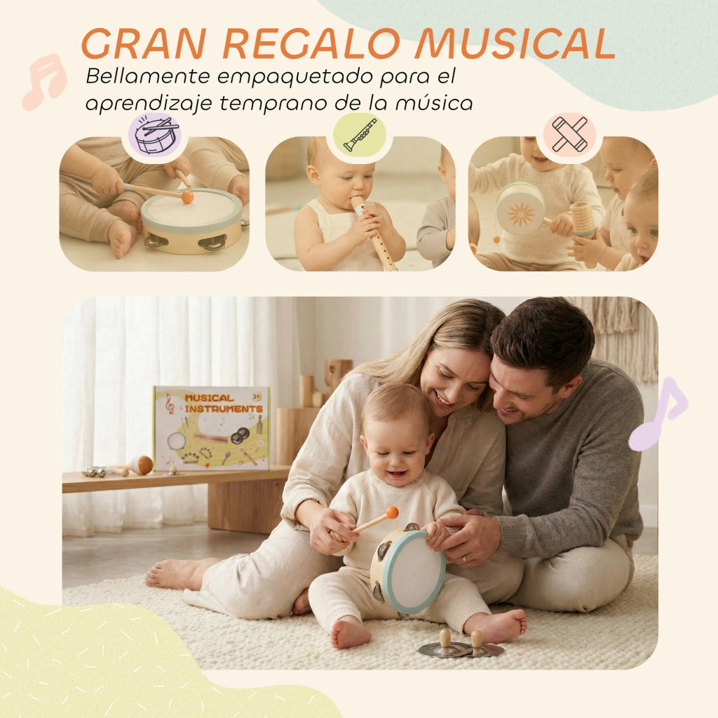 Set Strumenti Musicali Bambini in Legno Montessori ¨C zephmum ¨C 10 Pezzi