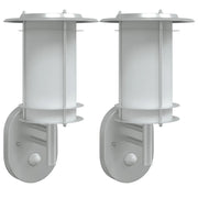 Applique per Esterno con Sensore 2 pz Argento in Acciaio Inox CFW6452243