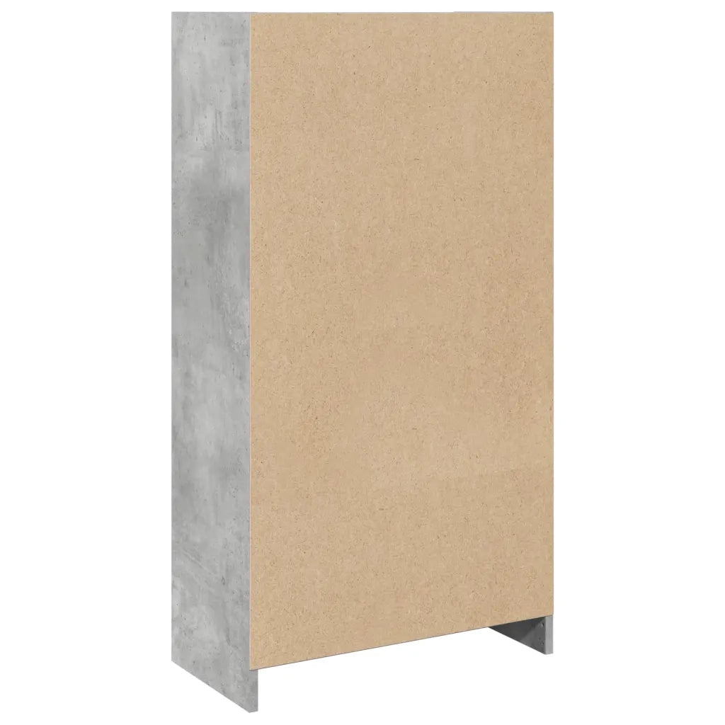 vidaXL Libreria Grigio Cemento 57x28,5x107,5 cm in Legno Multistrato