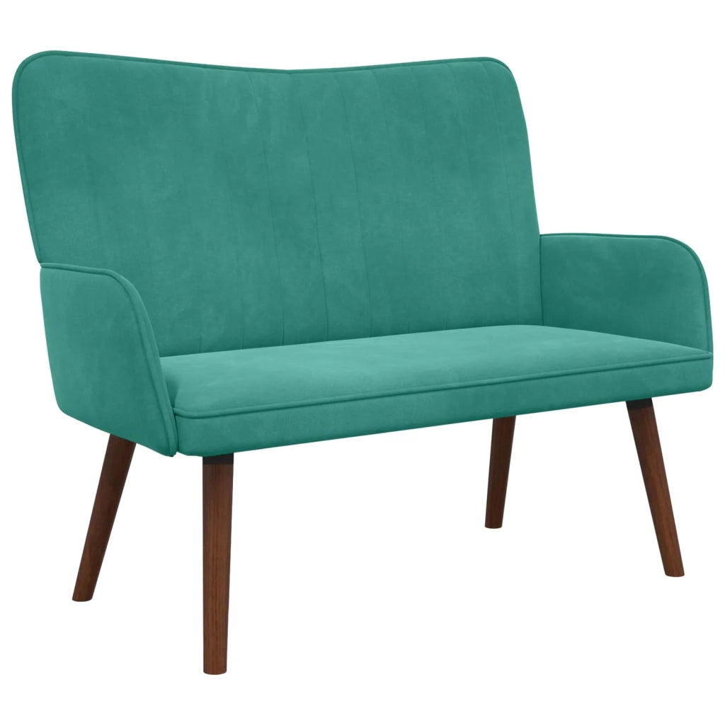 Sofa a Due Posti Turchese 115 x 61 x 87 cm Velluto