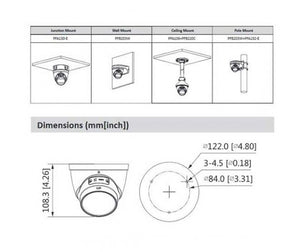 DAHUA TELECAMERA DOME 4.0 MEGAPIXEL HD | IPC-HDW2431T-ZS-S2 - Dahua