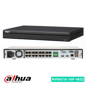 16Ch Nvr PoE 4K 200Mbps Smart H.265 NVR4216-16P-4KS2 - Dahua