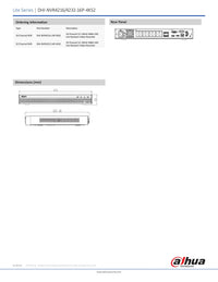 16Ch Nvr PoE 4K 200Mbps Smart H.265 NVR4216-16P-4KS2 - Dahua