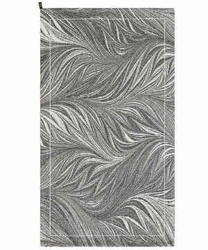 Tappeti Arredo DALLAS GRIGIO disegno moderno con foglie felce, multiuso lavabile antiscivolo cm.65x110 (Coppia)