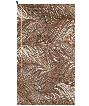 Tappeto Arredo DALLAS MARRONE disegno moderno con foglie felce, multiuso lavabile antiscivolo cm.115x175