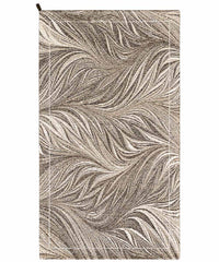 Tappeti Arredo DALLAS TORTORA disegno moderno con foglie felce, multiuso lavabile antiscivolo cm.65x110 (Coppia)