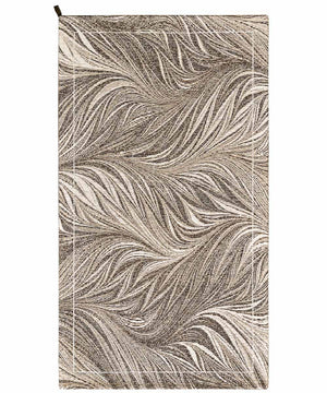 Tappeti Arredo DALLAS TORTORA disegno moderno con foglie felce, multiuso lavabile antiscivolo cm.65x110 (Coppia)