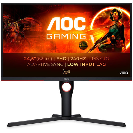 Aoc g3 25g3zm/bk monitor pc 62,2 cm (24.5") 1920 x 1080 pixel full hd nero, rosso - 139736