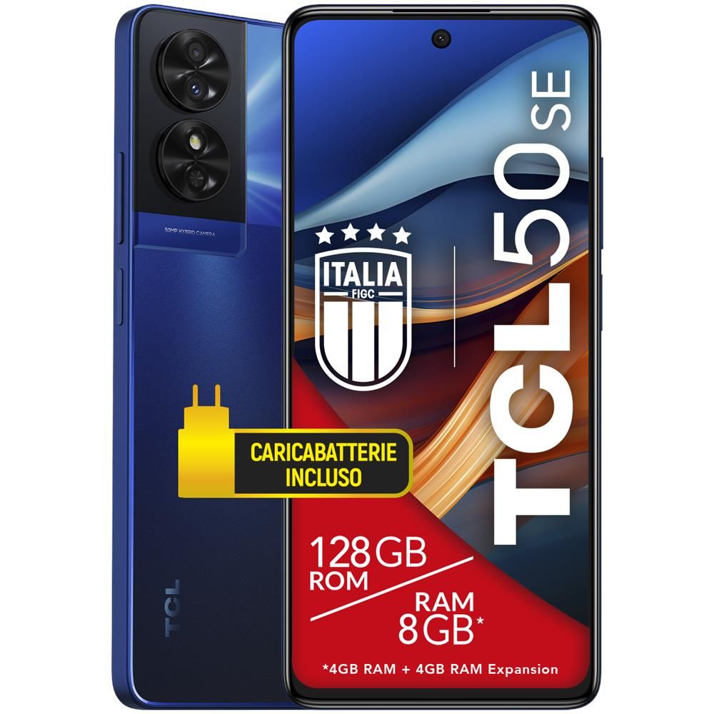 Tcl 50 se 17,2 cm (6.78") doppia sim android 14 4g usb tipo-c 4 gb 128 gb 5010 mah blu - TCT611B-2ALCA112