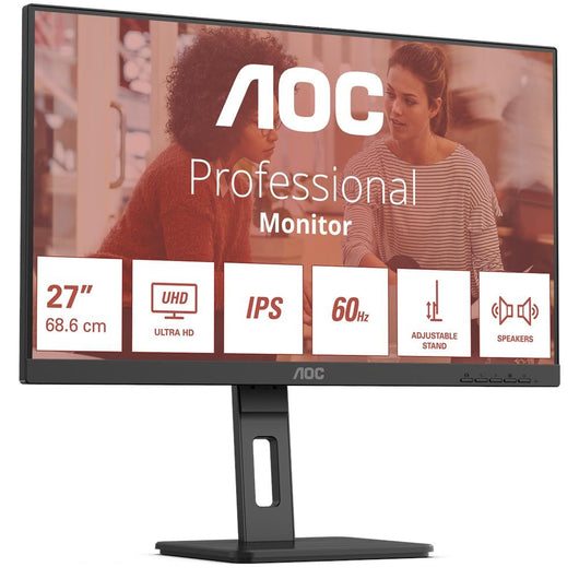 Aoc e3 u27e3uf monitor pc 68,6 cm (27") 3840 x 2160 pixel 4k ultra hd led nero
