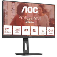 Aoc e3 u27e3uf monitor pc 68,6 cm (27") 3840 x 2160 pixel 4k ultra hd led nero