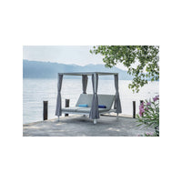 Daybed In Alluminio Bianco - Tetto Textilene Bianco Moia