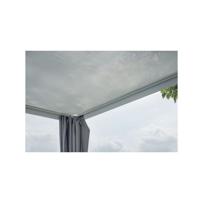 Daybed In Alluminio Bianco - Tetto Textilene Bianco Moia