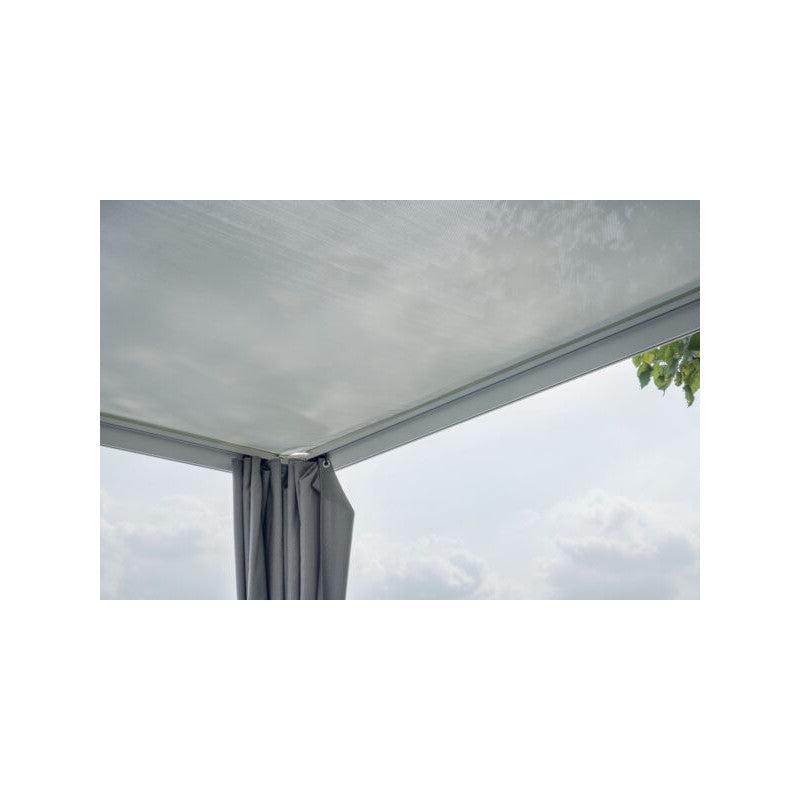 Daybed In Alluminio Bianco - Tetto Textilene Bianco Moia