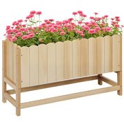 Fioriera da Esterno Verticale in Legno con Foro di Drenaggio e Rivestimento Interno, 86x30x50 cm