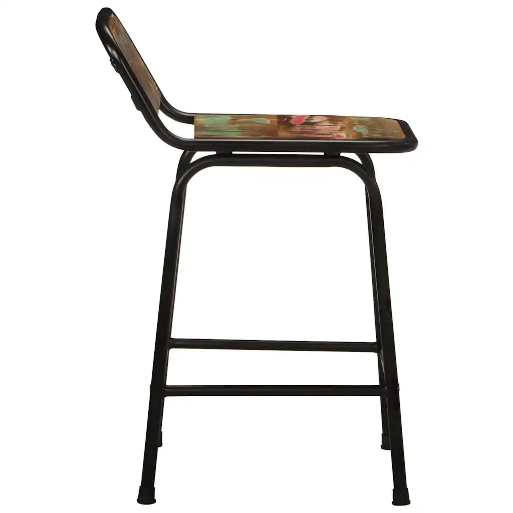 Sgabelli da Bar 4 pz 46x35,5x70 cm Legno Massello di Recupero 4013537