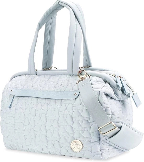 Luiertas per bambini, grande capacità, borsa da viaggio multifunzionale, borsa a tracolla, borsa da portare, borsa da appendere, borsa da bambino con cinturino a spalla, blu