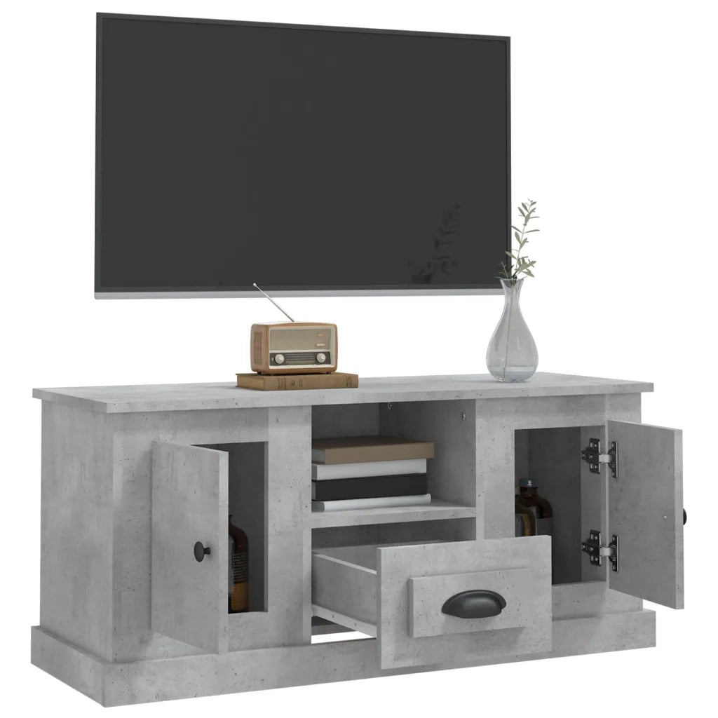 Mobile Porta TV-Mobile per TV-Credenza TV Grigio Cemento 100x35,5x45cm Legno Multistrato 721805