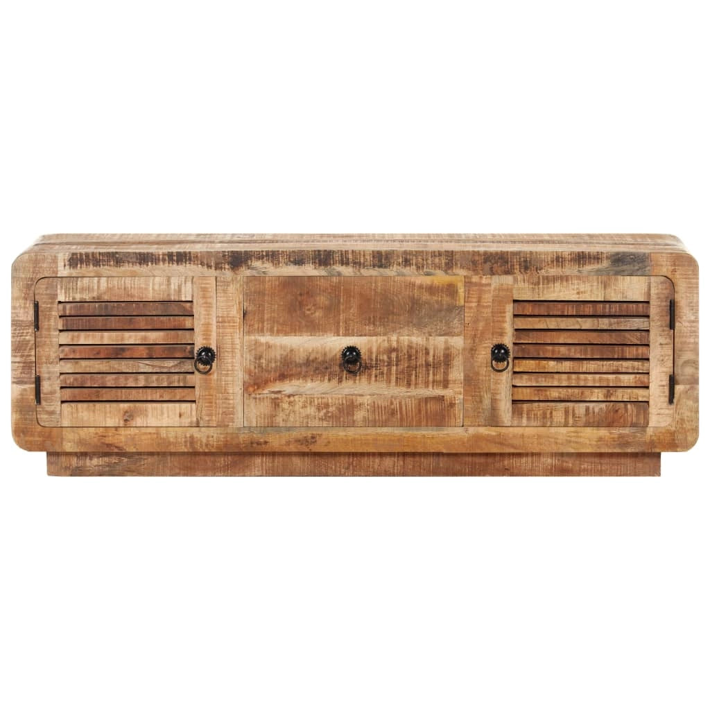 Mobile TV multimediale scaffale per televisione televisione buffet sala da pranzo soggiorno camera da letto 120 x 30 x 40 cm legno di mango grezzo marrone 02_0025820