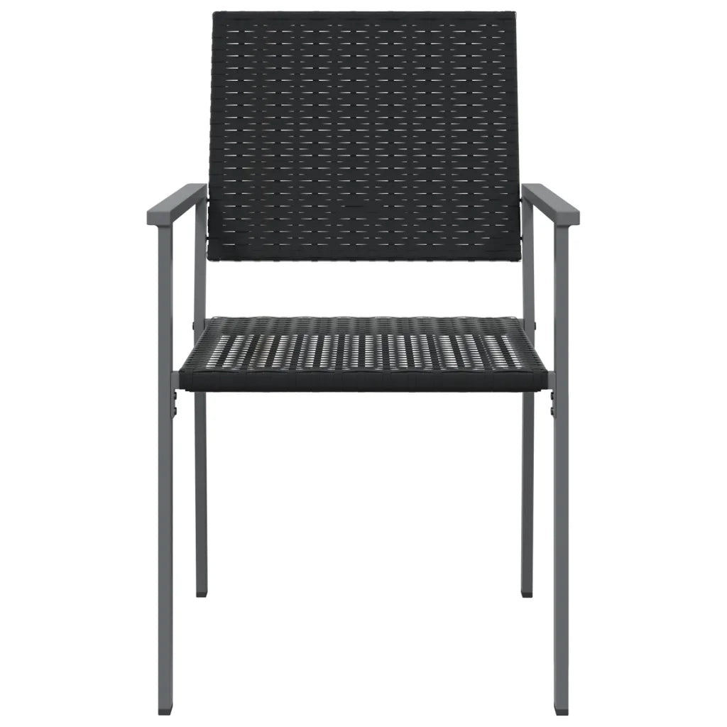 Sedie da Giardino 2 pz Nere 54x62,5x89 cm in Polyrattan 364098
