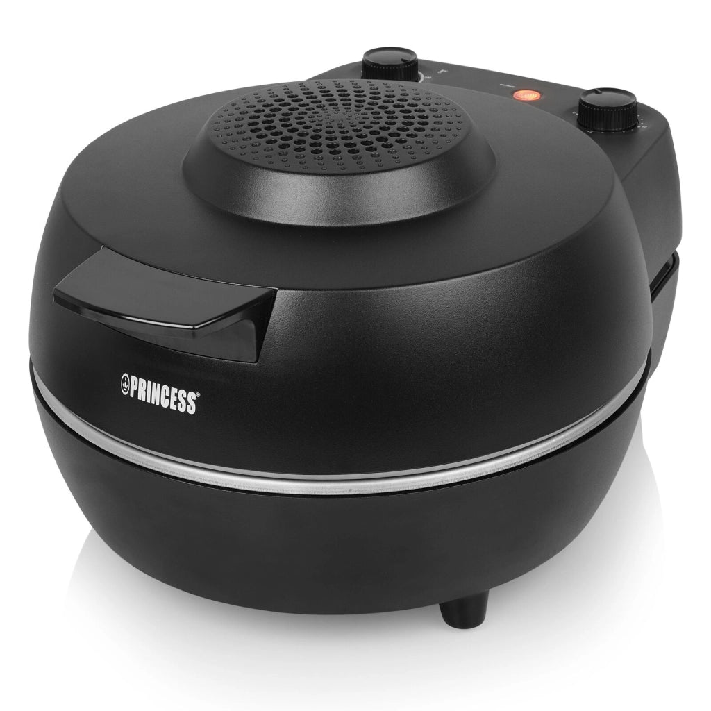 Princess 01.115005.01.001 Forno per Pizza Pro Pietra Ceramica 1200 W 400 °C Diametro 30 cm Timer Termostato colore Nero
