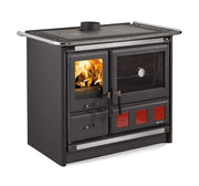 F0438 CUCINA A LEGNA NORDICA ROSAXXL5.0VST STEEL 11KW COL.NERO