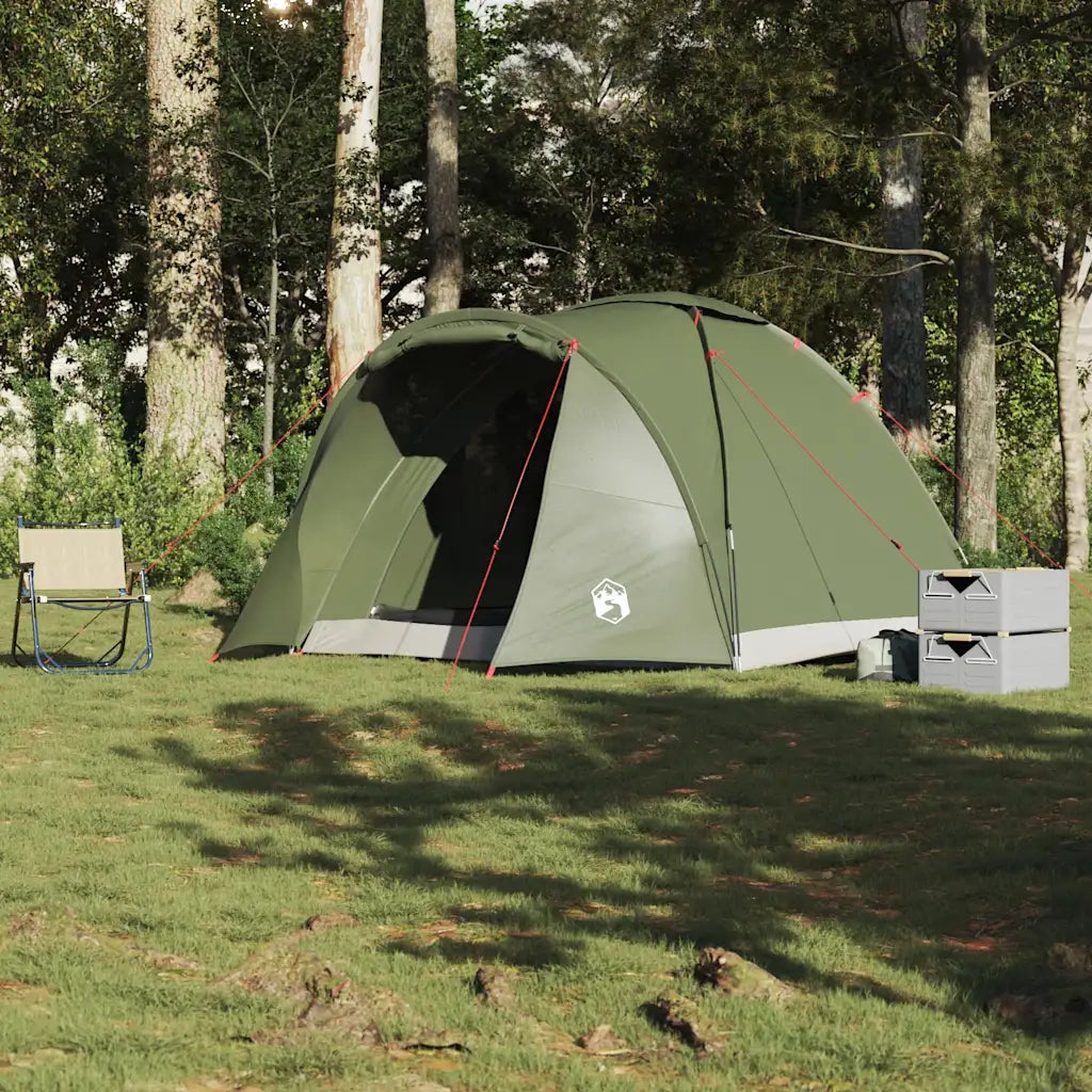 Tenda da Pesca per 2 Persone-Tenda da campeggio Verde Oliva Impermeabile 166741