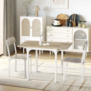 Set tavolo da pranzo con 2 sedie, piano pieghevole salvaspazio, per cucina e sala da pranzo, in MDF, naturale