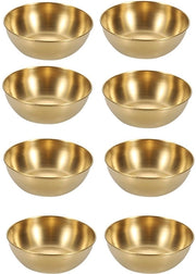 Set di 8 ciotole in acciaio inossidabile per servire salse - ciotola per erbe - ciotoline per salse - set di ciotoline per dips - ciotoline per salse per sushi - 82 x 27 cm Piatti e Piatti di Presentazione