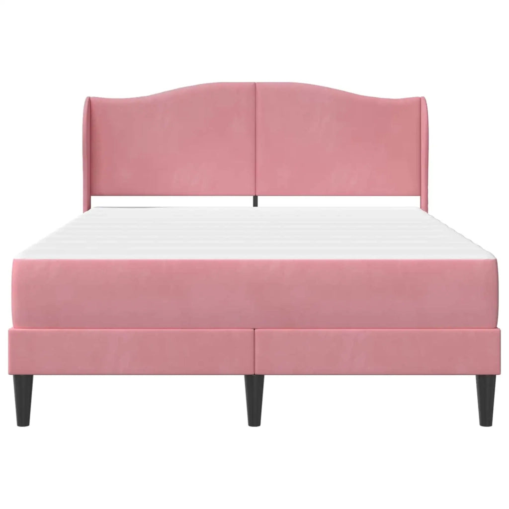 Struttura del letto con testiera Rosa 120 x 200 cm Velluto 3415199