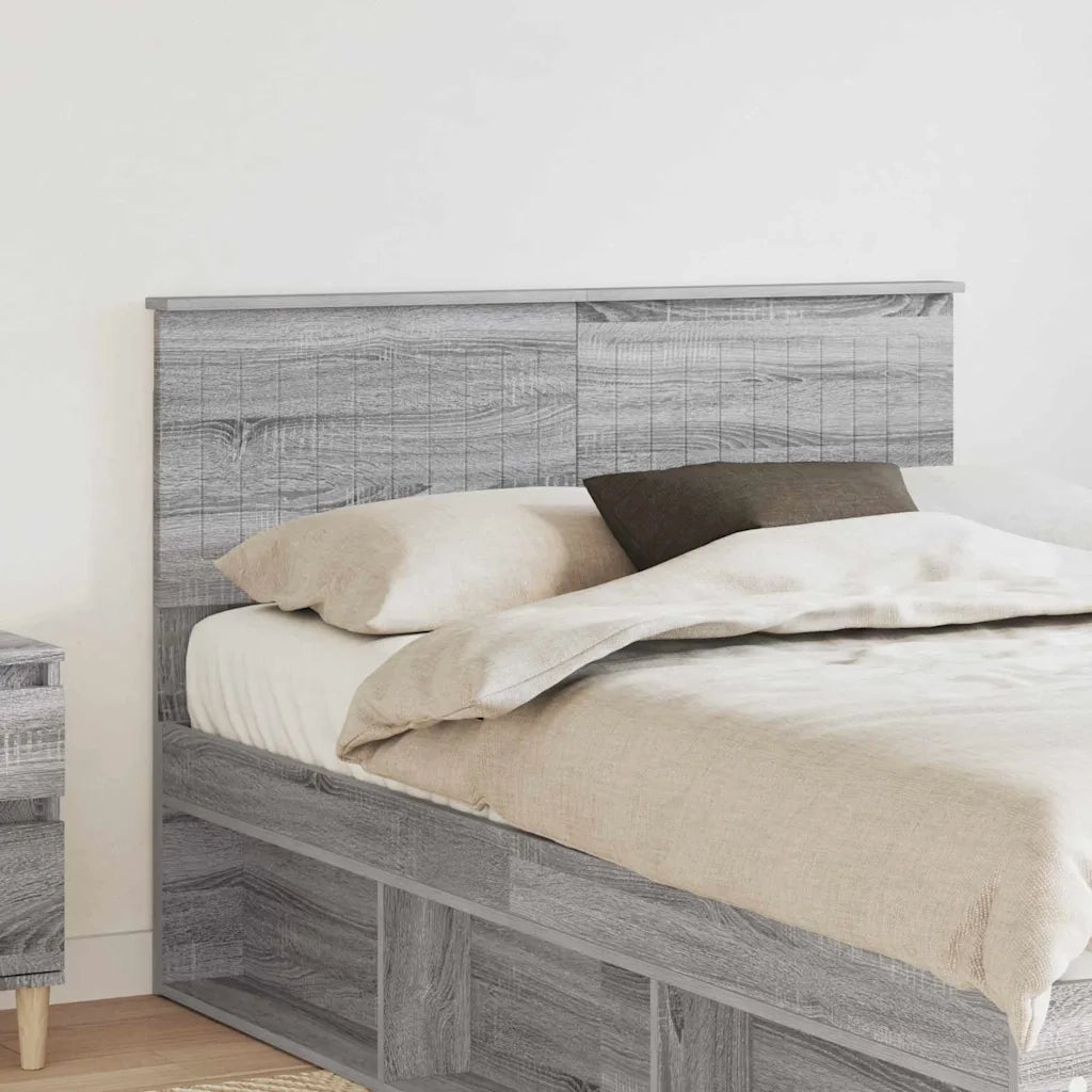 Testiera-Testata-Testiera Decorativa Grigio Sonoma 120 cm Legno multistrato 467797