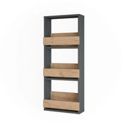 Vicco Scaffale a muro Quercia dorata/antracite 40 x 98 cm