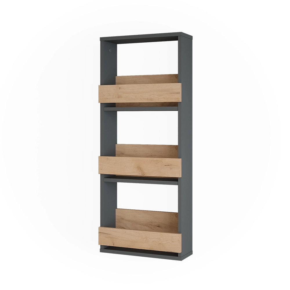 Vicco Scaffale a muro Quercia dorata/antracite 40 x 98 cm
