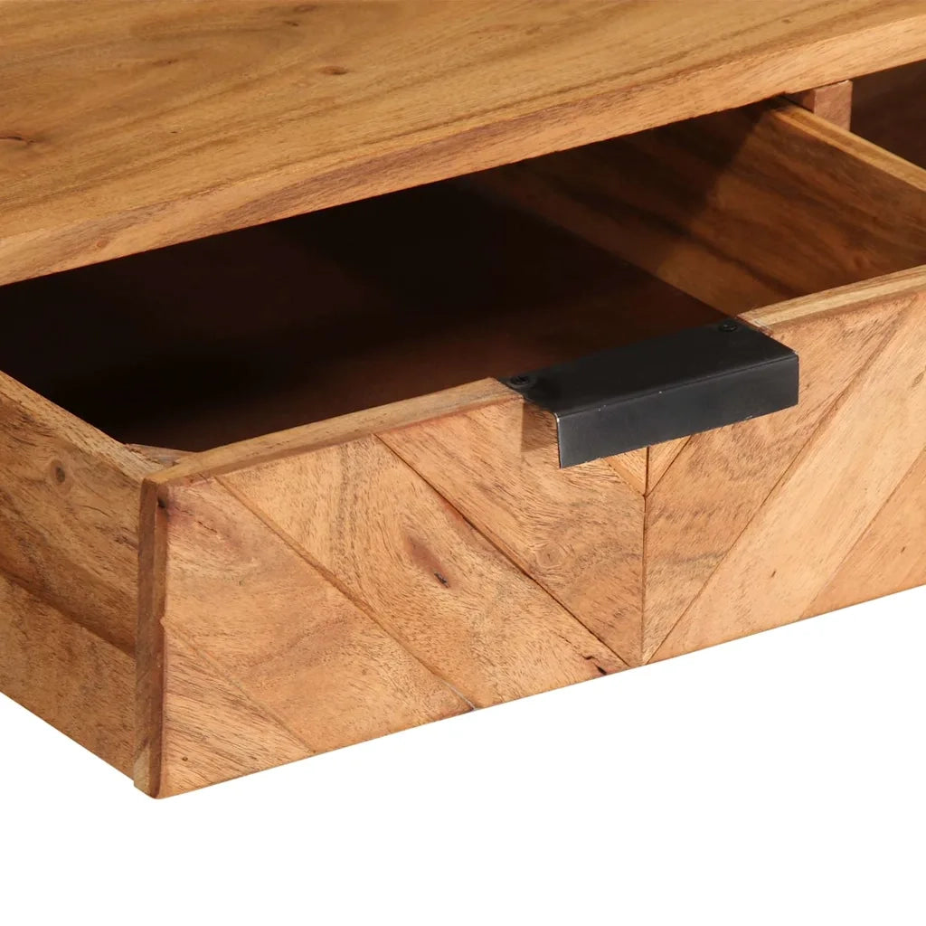 Tavolino da Salotto-Tavolino da soggiorno-Tavolo 110x55x40 cm in Legno Massello di Acacia 346605