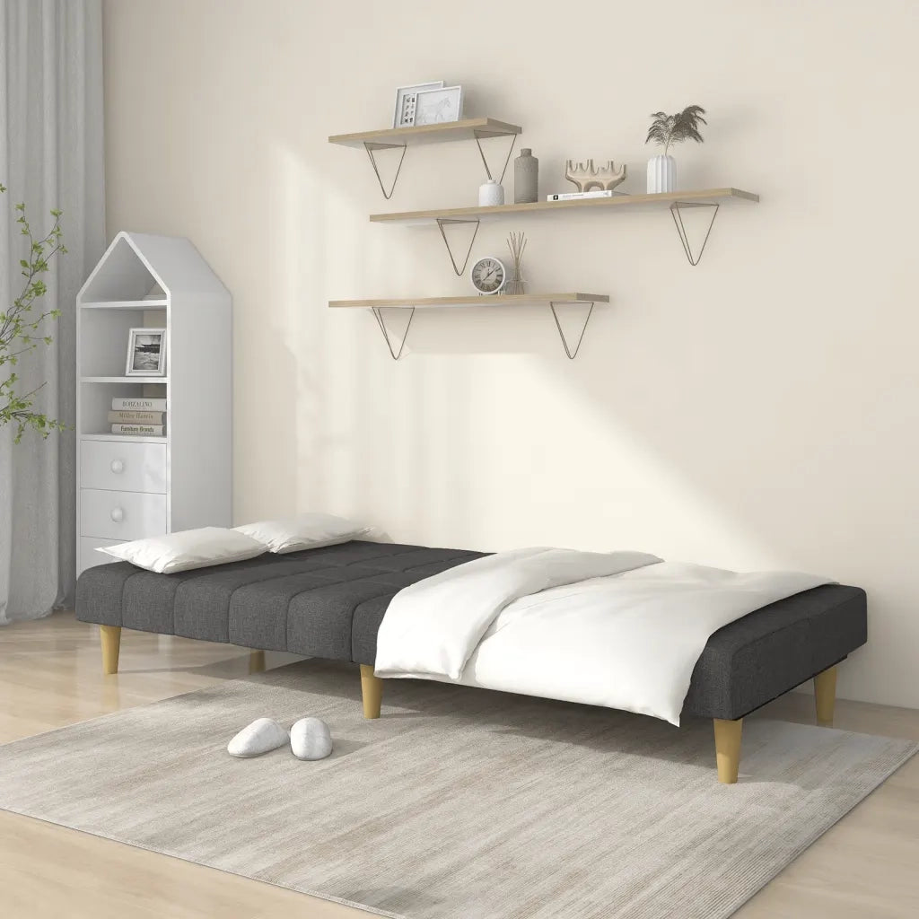 Divano Letto a 2 Posti-Sofa Letto 2 Posti-Daybed Grigio Scuro in Tessuto 882994