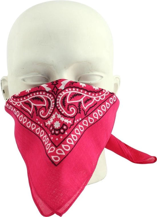 Banda rossa damascata uomo Paisley - 100% cotone - cintura per la testa - sacchetto per il lavoro - protezione solare
