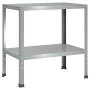 Tavolo da rinvaso 80 x 50 x 80 cm Acciaio zincato Argento 8014888