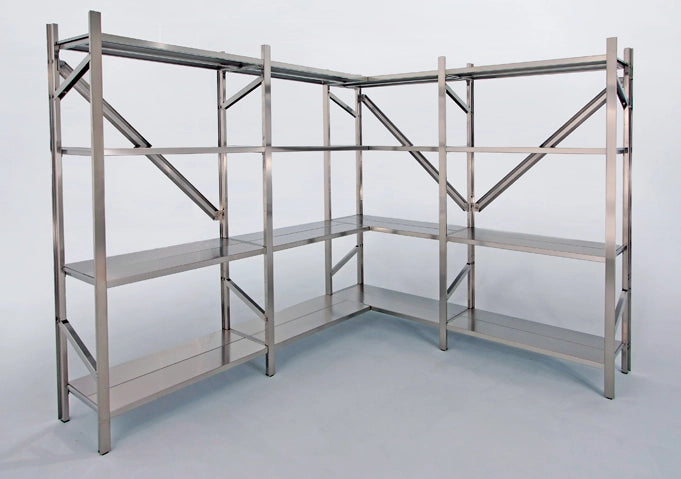 Scaffale in acciaio inox per alimenti e prodotti freschi cm. 80x60x200h