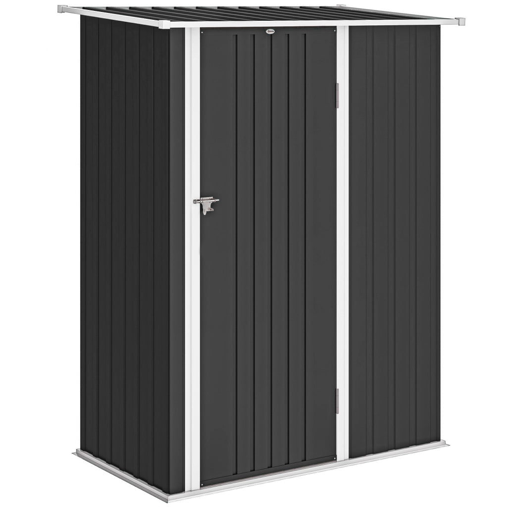 Capanno da Giardino in Metallo ¨C Zephmum ¨C Grigio Scuro 142x86x189 cm
