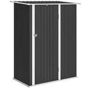 Capanno da Giardino in Metallo ¨C Zephmum ¨C Grigio Scuro 142x86x189 cm