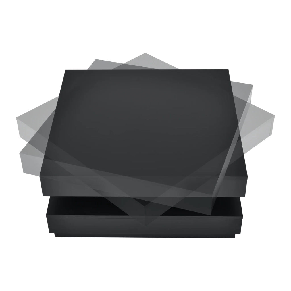 Tavolino con piano girevole pannello in fibra di legno 76 x 76 cm nero 03_0004129