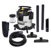 Aspiratore 20 LT solidi e liquidi con presa utensili fusto in acciaio -  DXV20SPTA