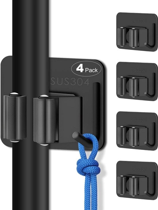 Supporto per attrezzi - Resistentente allo shock - In acciaio inossidabile - Autoadesivo - Montaggio alla parete - Per giardino/garage/bagno - Supporto per strumenti