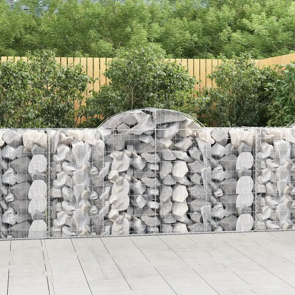 Cesti Gabbioni ad Arco 18 pz 200x50x100/120 cm Ferro Zincatocod mxl 100070