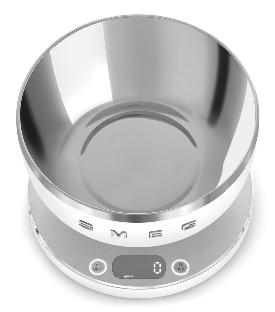 Smeg ksc01whmww bilancia da cucina digitale bianco, opaca estetica collezione
