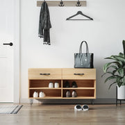 Panca Porta Scarpe-Sgabello-Panca Scarpiera Rovere Sonoma 102x35x55 cm Legno Multistrato 156588