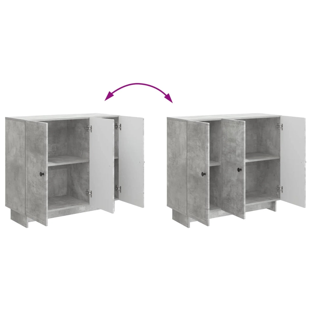 Credenza Grigio Cemento 89 x 34,5 x 80 cm Legno ingegnerizzato 893958