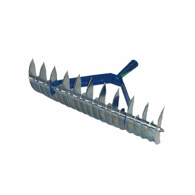 Agef 915 Rastrello Aeratore Doppio 32 Denti Acciaio Zincato Telaio Lamiera 37x13 cm 1.28 Kg