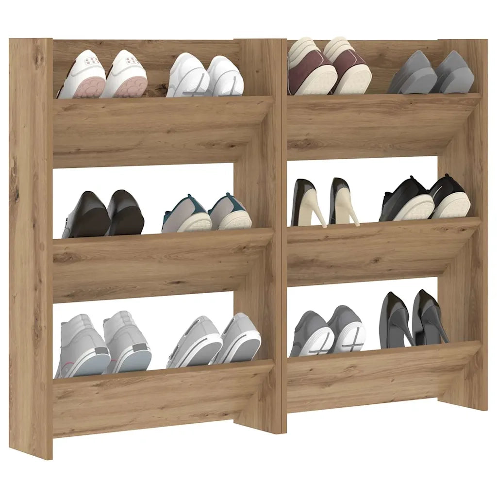 Mobile per scarpe 2 pz 60 x 18 x 90 cm Legno ingegnerizzato 875149